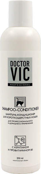 Шампунь-кондиционер Doctor VIC для короткошерстных кошек