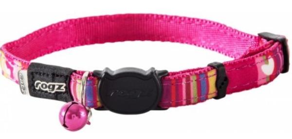 Rogz Ошейник "Neocat Pink Candystripes"