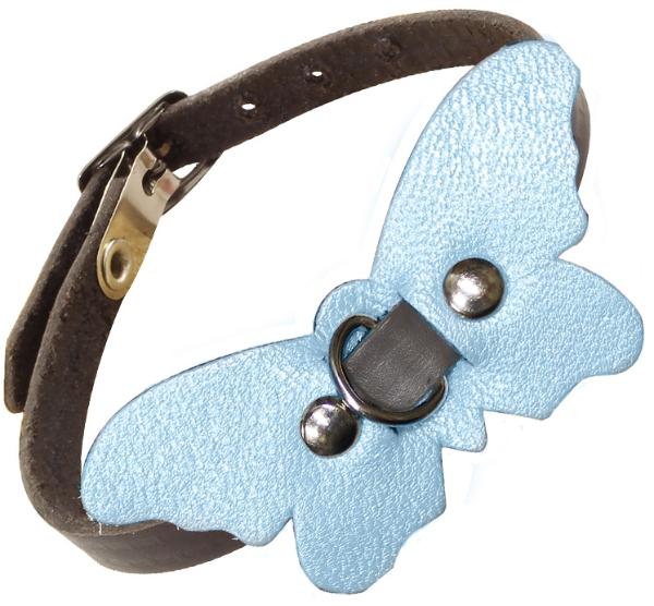 Ошейник-мини "Гамма" кожаный "Бабочка"