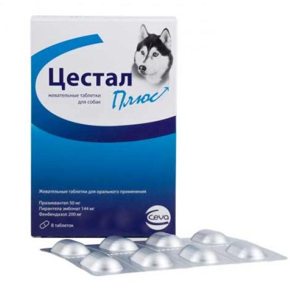 CEVA Цестал плюс для собак (со вкусом печени)