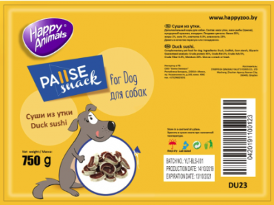 Happy Animals Суши из утки, 750 г