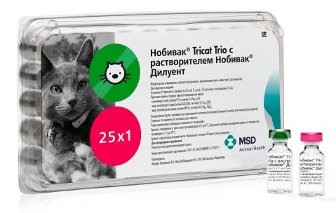 MSD Animal Health Нобивак Tricat Trio с растворителем Дилуент