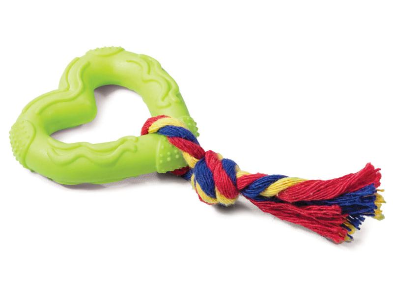 Triol Игрушка для собак Сердечко с веревкой