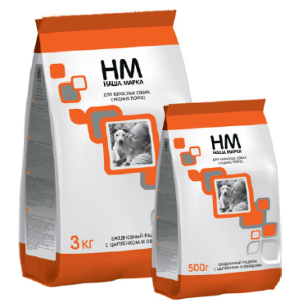 "НМ" для собак средних пород (Цыпленок и овощи)
