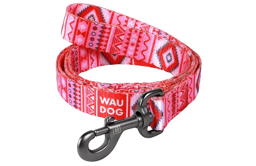 Поводок "Waudog" Nylon с рисунком "Этно красный"