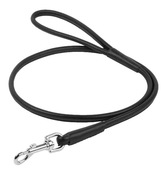 Поводок "Waudog" (Glamour) круглый, черный