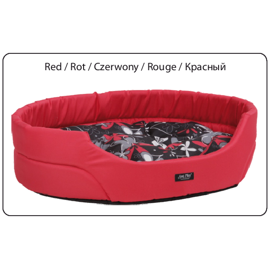 Лежак Ami Play "Crazy" овальный (Красный)