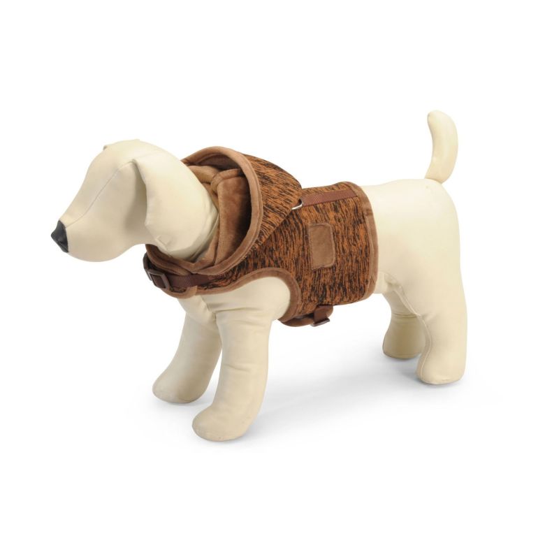 CAMON Шлея зимняя с капюшоном коричневая