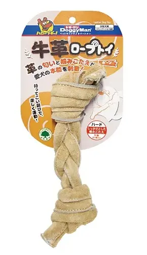 Суперкожаная верёвка-игрушка в виде мяча для сильных челюстей собак