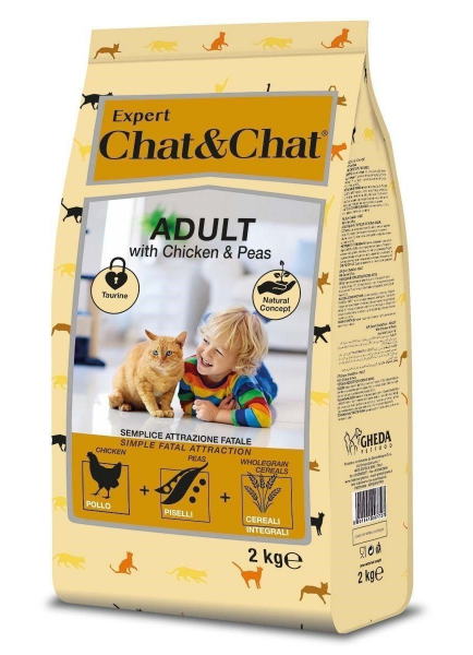 Chat&Chat Expert Adult Cat (Курица и горох)