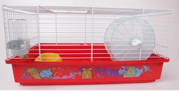 Клетка Ferplast "CRICETI 9 DECOR", красная