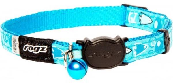 Rogz Ошейник "FancyCat Turquois Bubble Fish"