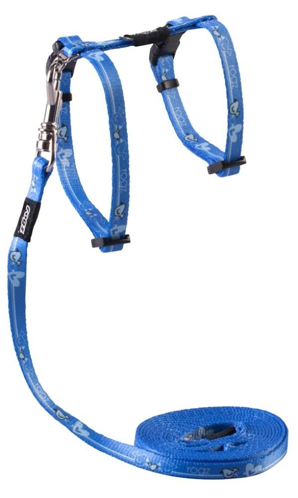 Rogz Шлейка+поводок Kiddycat Royal Birds