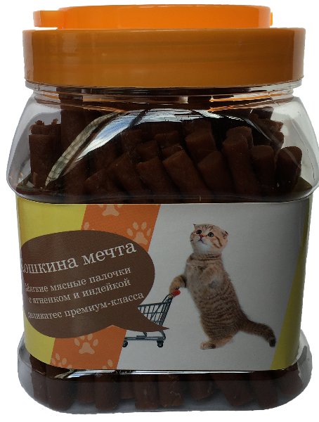 Домашний деликатес "Мягкие мясные палочки ягненок и индейка"