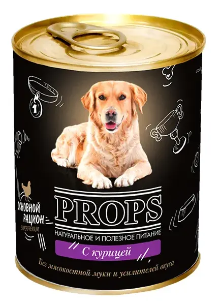 Props Консервы с курицей для средних и крупных собак