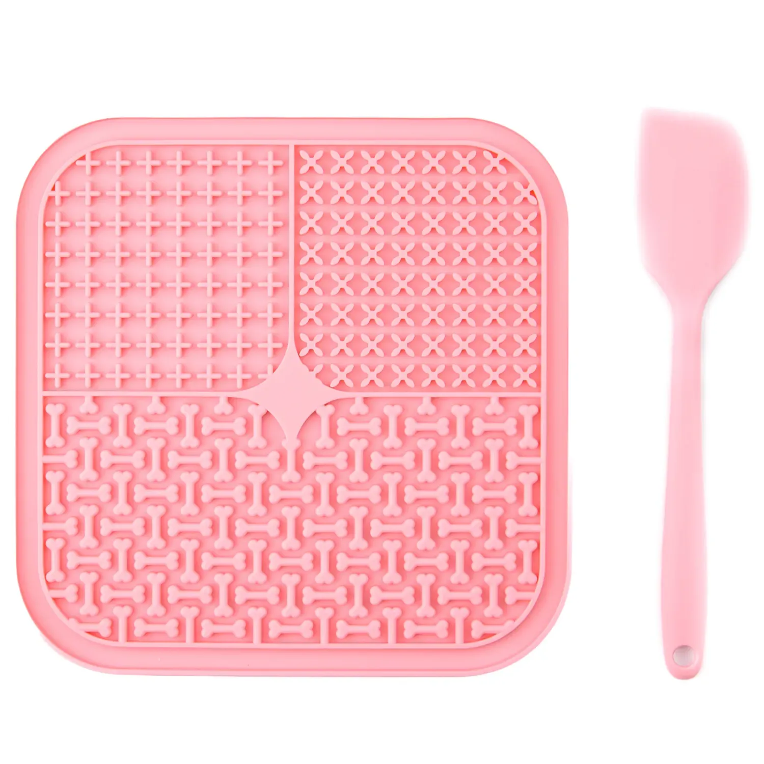 Mr.Kranch Лизательный коврик для медленного поедания с лопаткой 20х20 см