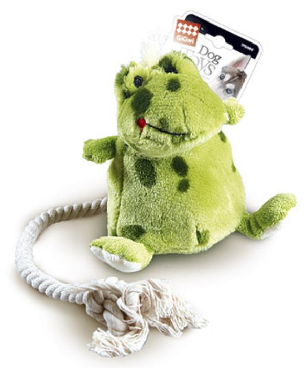 GiGwi Лягушка с теннисным мячом