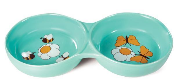Triol Миска керамическая двойная "Лето", 2х0,2 л