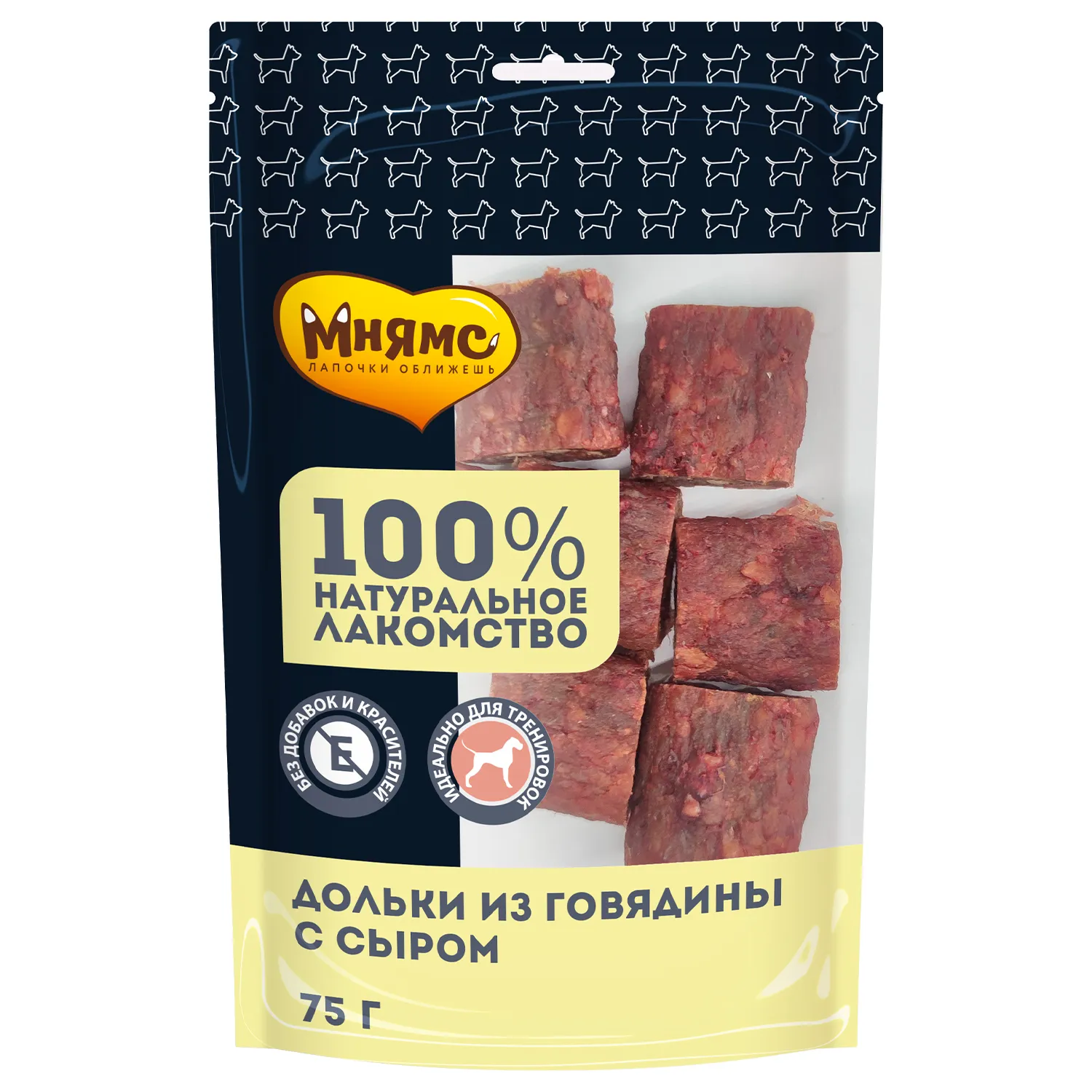 Мнямс Дольки из говядины с сыром для собак