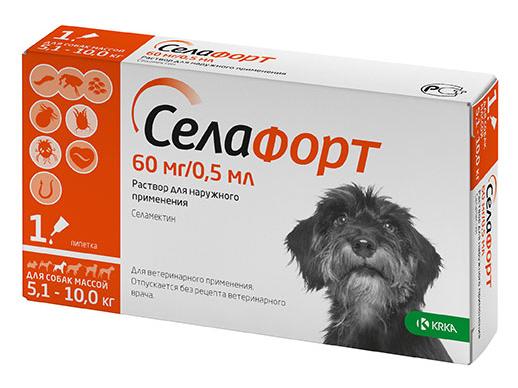 KRKA Селафорт для собак 5,1 - 10 кг (1 пипетка)