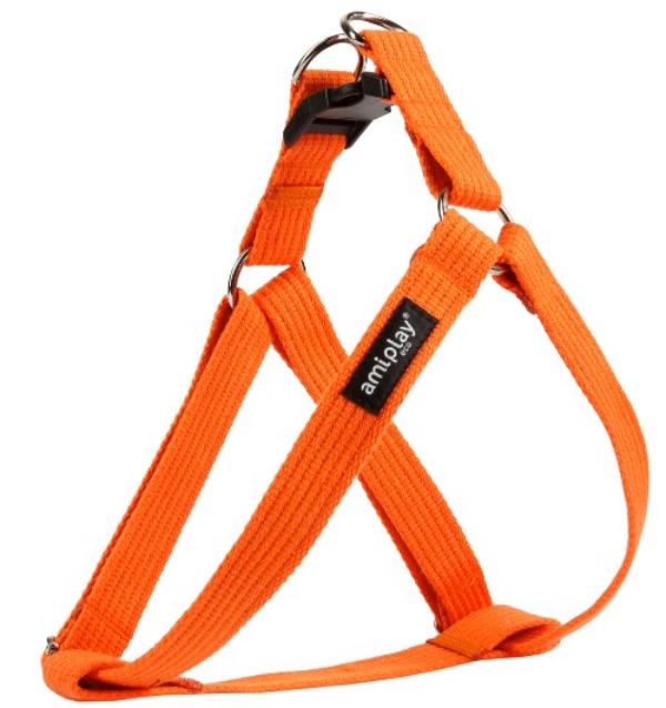 Шлейка регулируемая AmiPlay Cotton (Оранжевая)