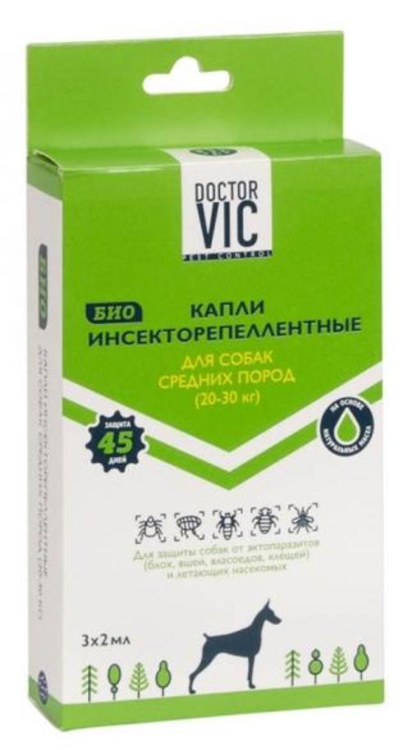 Doctor VIC БИО Капли от блох и клещей для средних собак