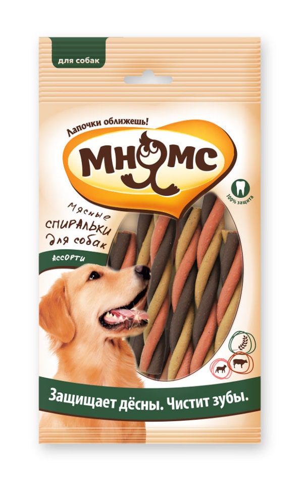 Мнямс Мясные спиральки для собак