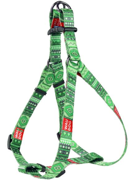 Collar Шлея "Waudog" Nylon (Этно) зеленая