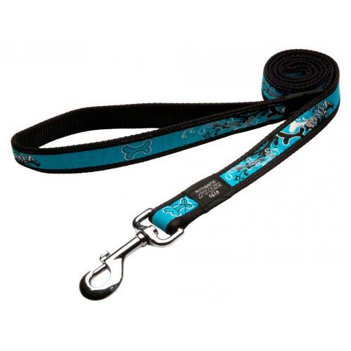 Поводок Rogz Fancy Dress Turquoise Chrome