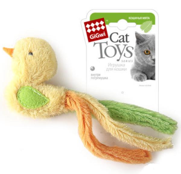 GiGwi Птичка с кошачьей мятой и погремушкой