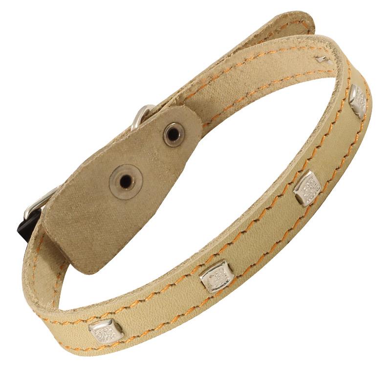 Gamma Ошейник с украшением кожаный