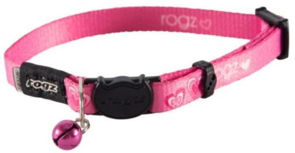 Rogz Ошейник "KiddyCat Pink Heart"