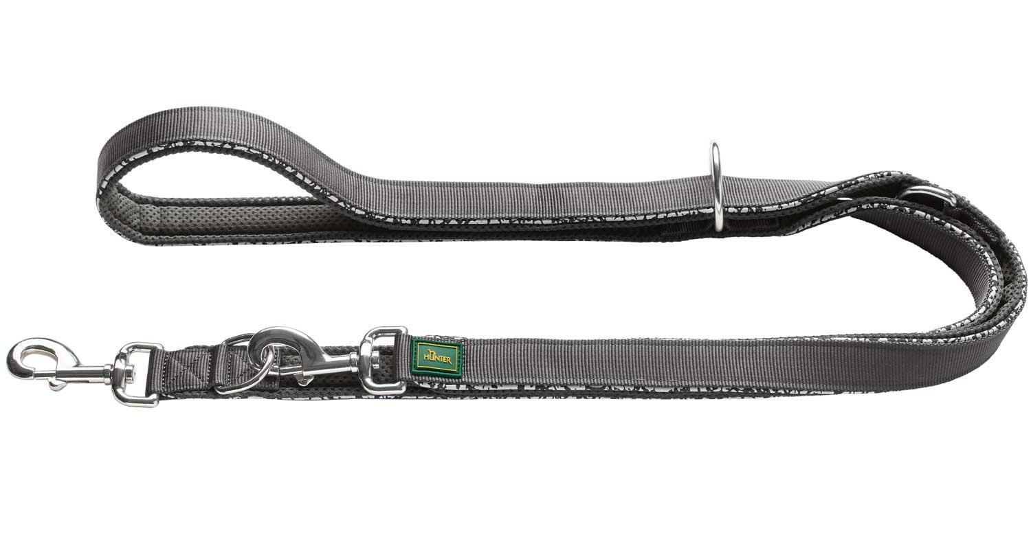 Hunter Поводок T-Leash Divo Reflect, черно-серый