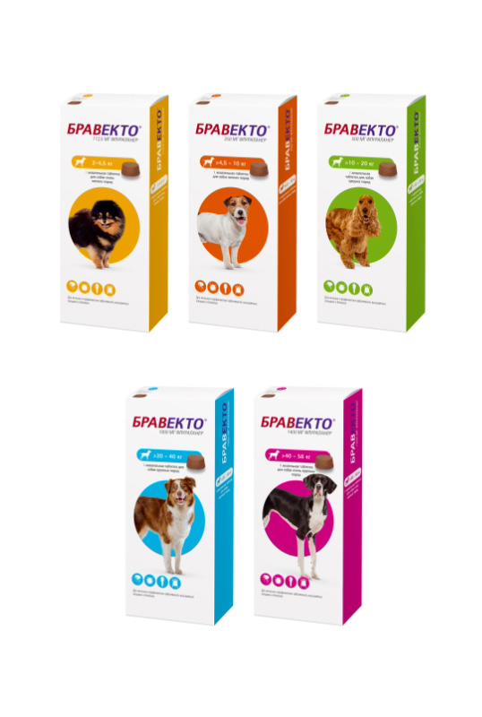 MSD Animal Health жевательные таблетки Bravecto