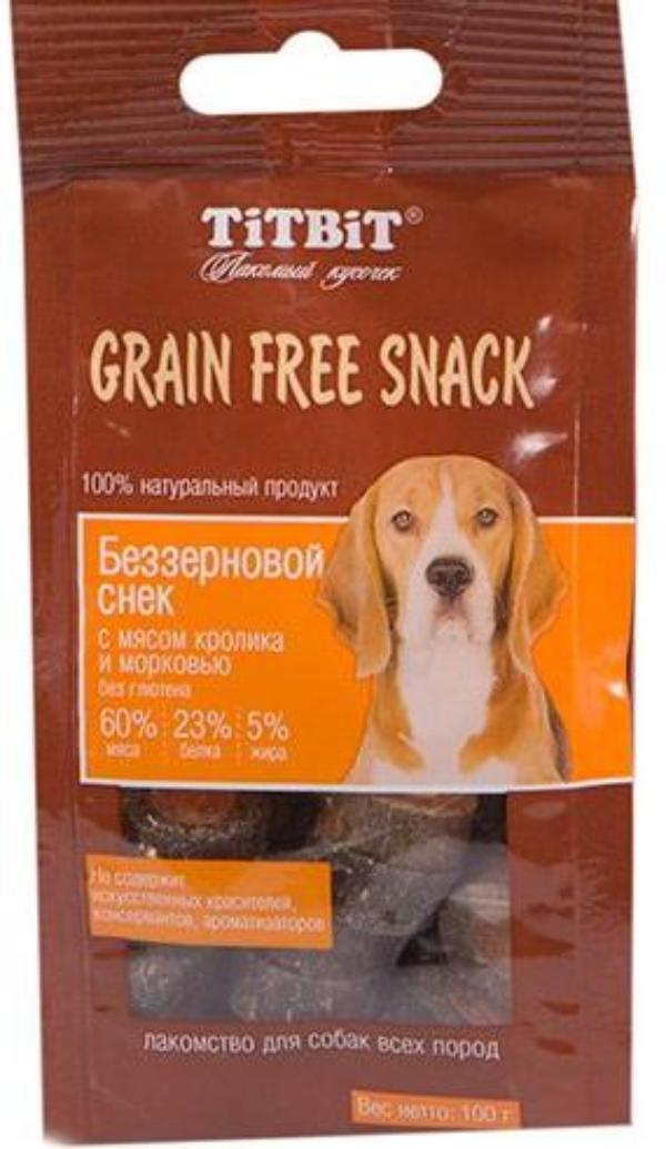 ТИТБИТ Снек "Grain Free" беззерновой (Кролик и морковь)