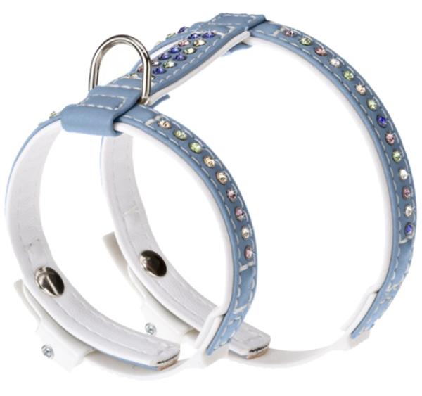 Ferplast Шлея Lux P, бирюзово-белая