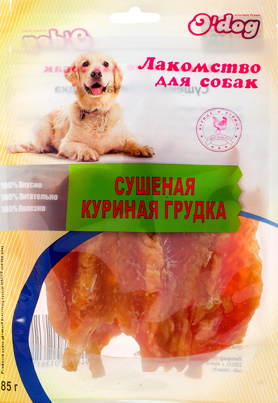 O'dog Лакомство Сушеная куриная грудка