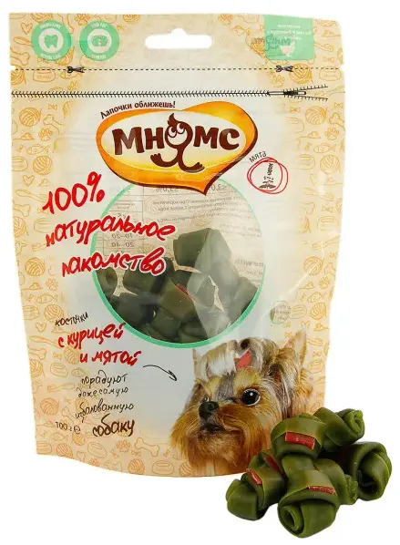 Мнямс Косточки с курицей и мятой для собак