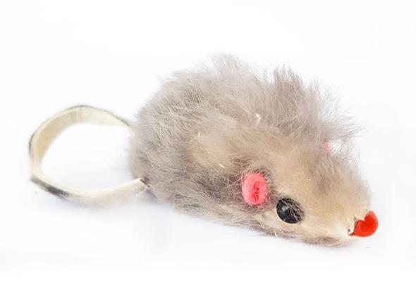 For Friends Игрушка для кошек Мышь серая натуральная, 5 см