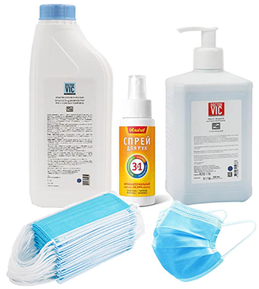Дезинфекторы, маски