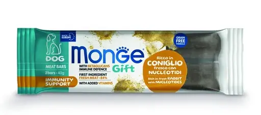 Monge Gift Immunity Support Dog Мясные батончики с кроликом, нуклеотидами и бета-глюканами