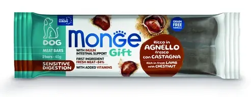 Monge Gift Sensitive Digestion Dog Мясные батончики с ягненком, каштаном и инулином