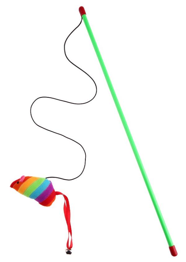 ДиАнКари Дразнилка с мышкой и бубенчиком, 47 см