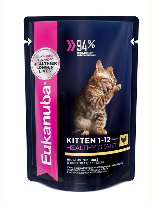 Eukanuba Kitten Healthy Start (Курица в соусе)