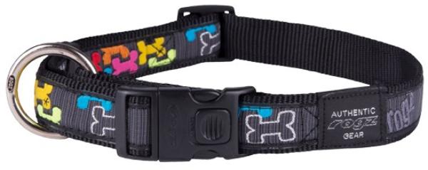 Ошейник Rogz "Fancy Dress" (Multi Bone Black)