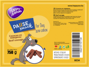 Happy Animals Сосиски из говядины, 750 г