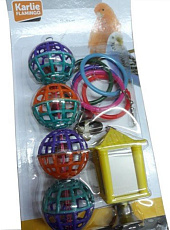 Flamingo Игрушка для попугаев "Кольца-мячики-фонарь"