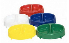 ВАКА Миская двойная с ножками для собак, 0,9 л