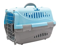ZooExpress Переноска Турне с металлической дверцей, голубая