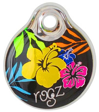 Адресник пластиковый RogZ ID Tag Dayglo Floral